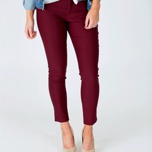 Cropped wine pants